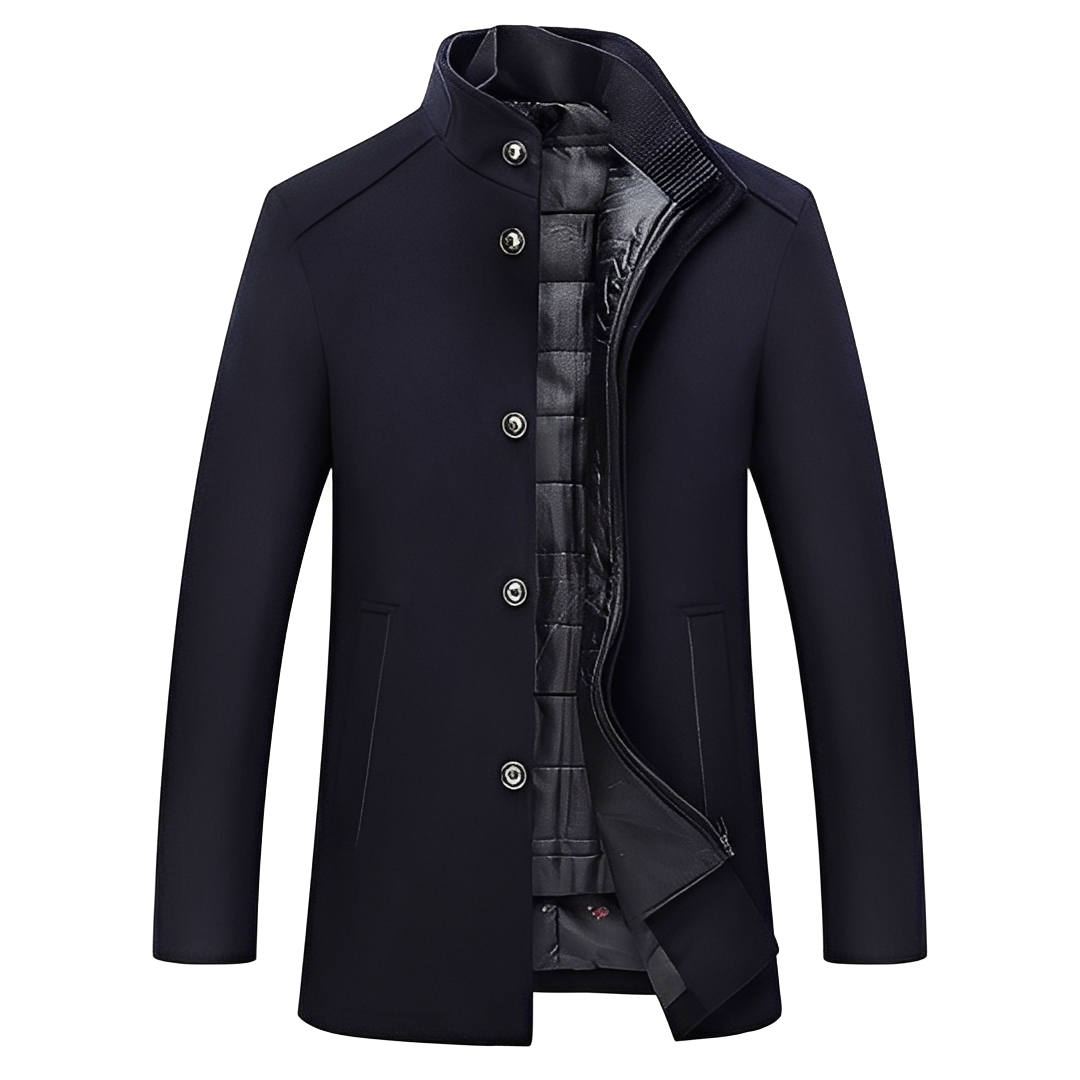 Kylian - Warme Herren-Winterjacke mit Stehkragen und Knöpfen