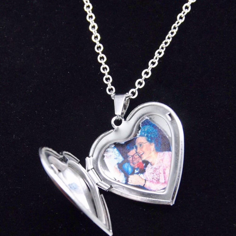 Herz Medaillon Kette - Vintage Medaillon