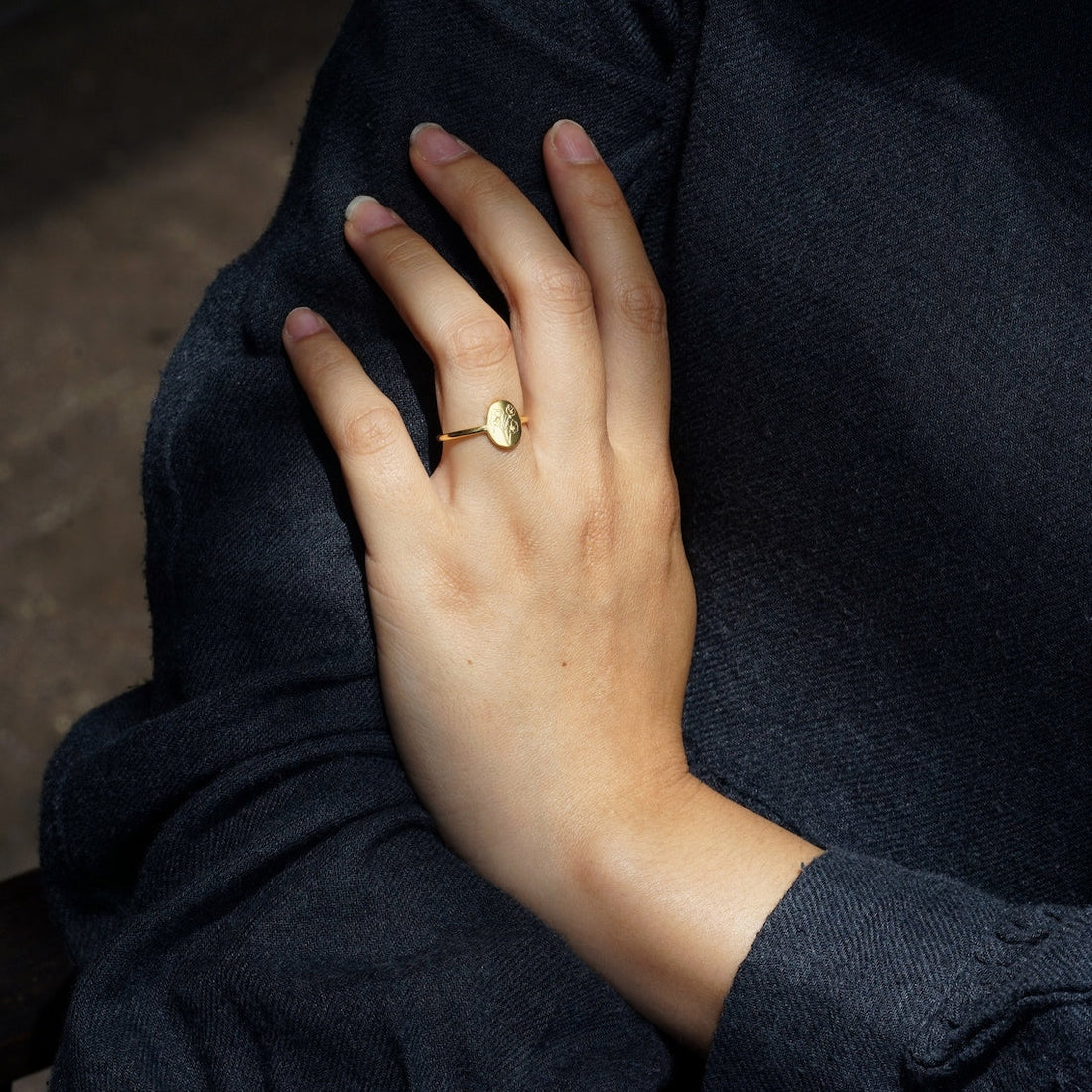 Geburtsblumenring - Feiner personalisierter Ring