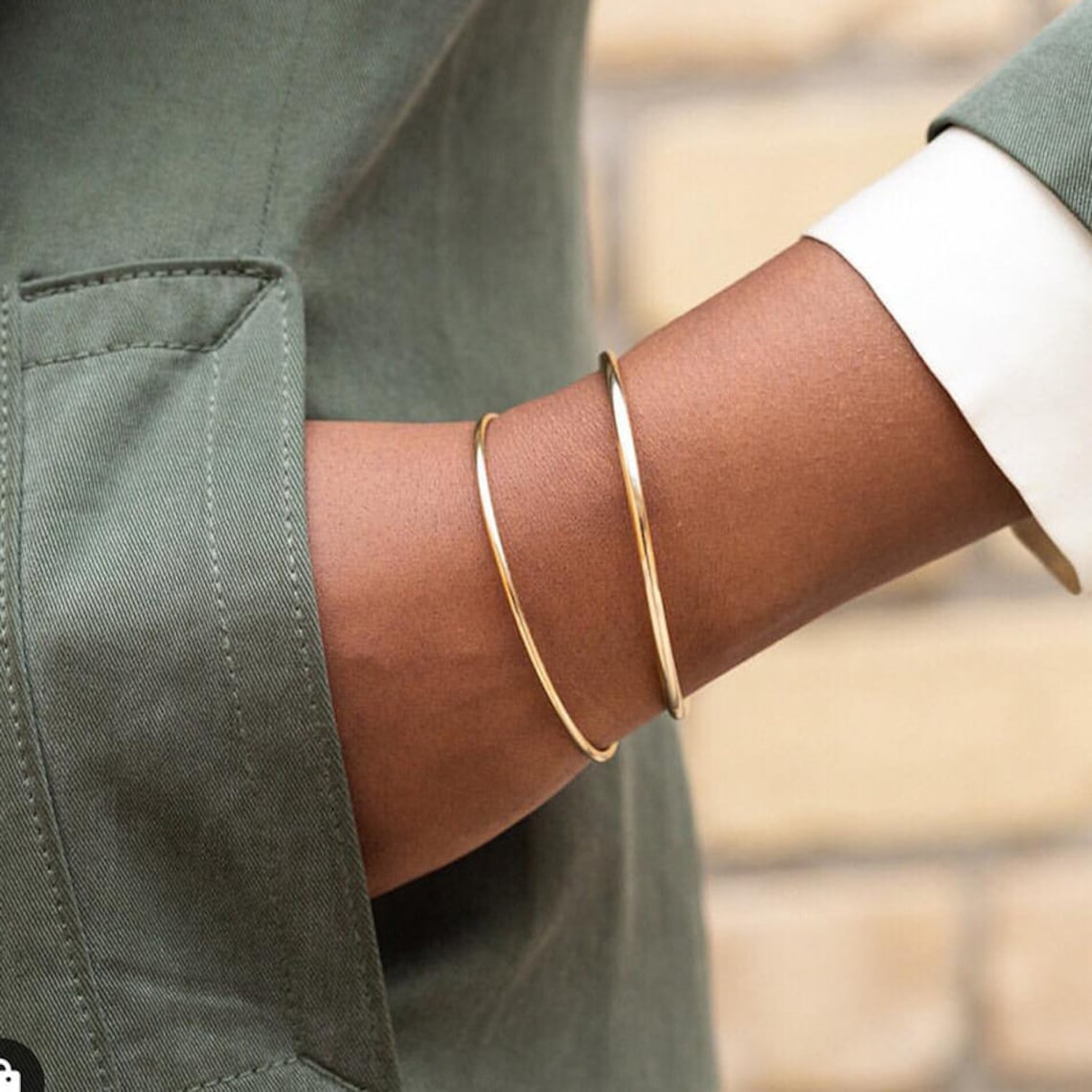 Klassisches Armband - Goldenes Gleitarmband