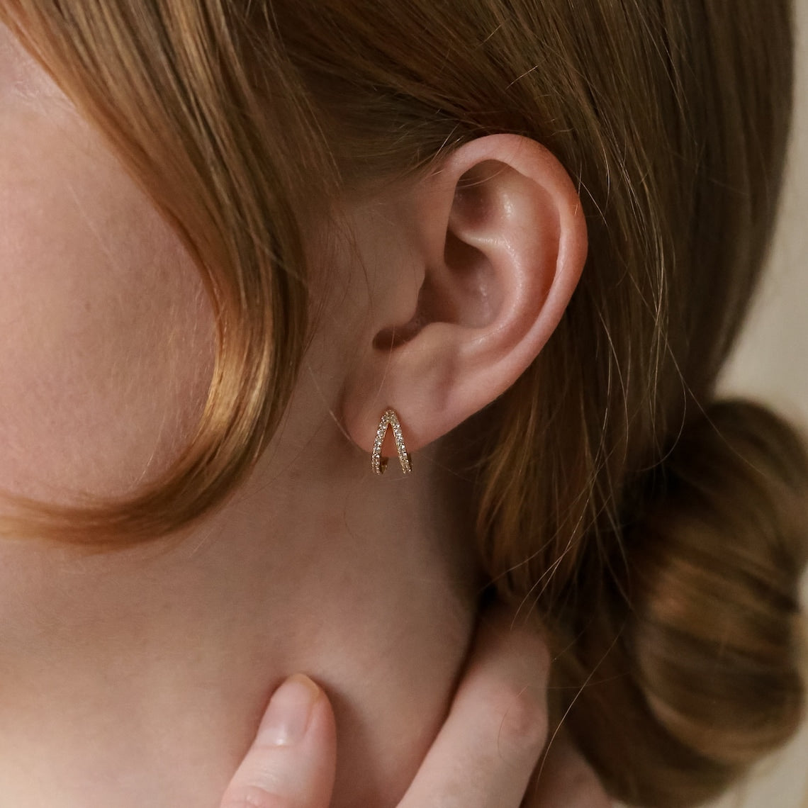 Duo-Ring mit doppeltem Glanzdesign