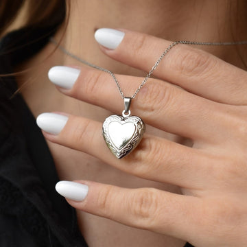 Herz Medaillon Kette - Vintage Medaillon