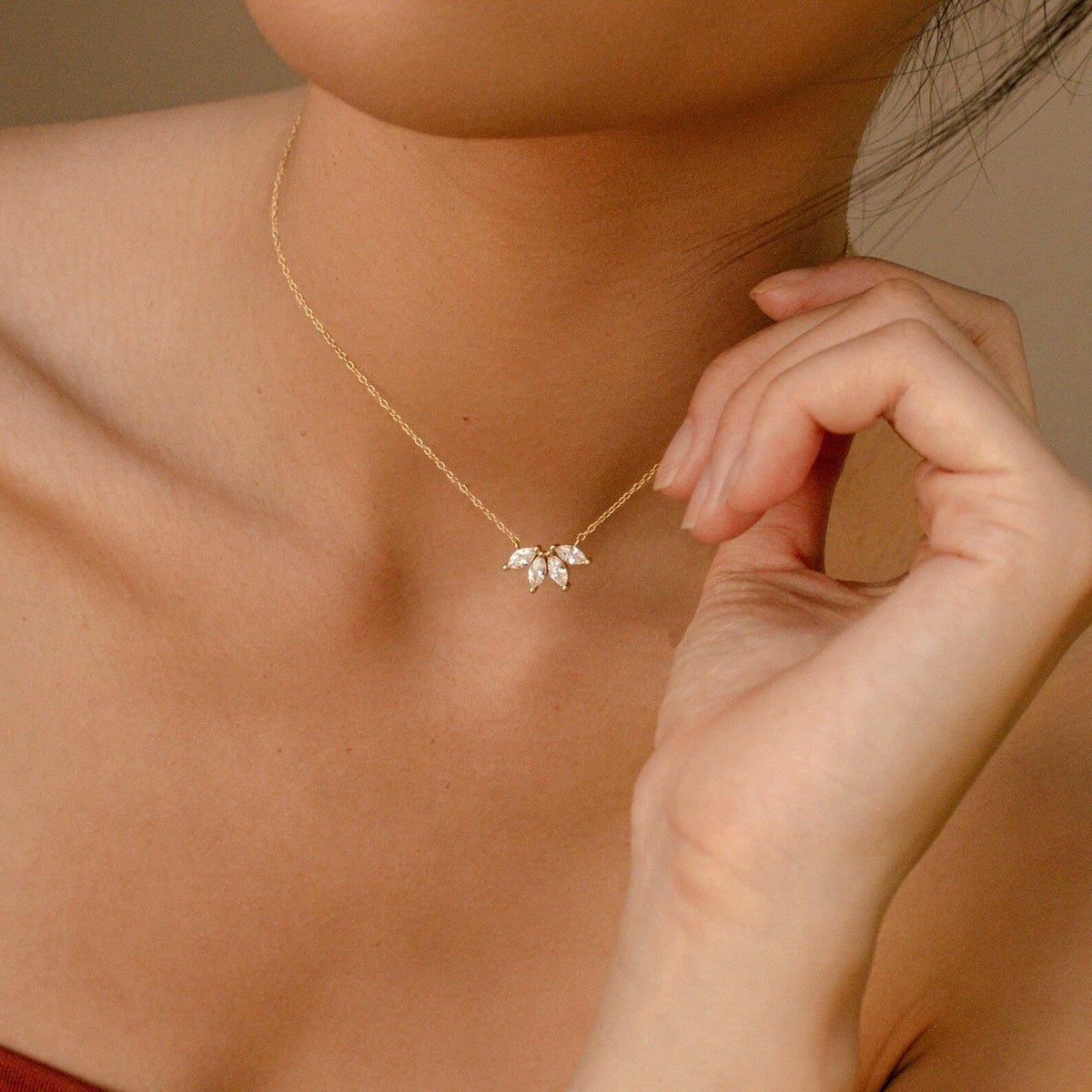 Halskette mit Marquise-Design
