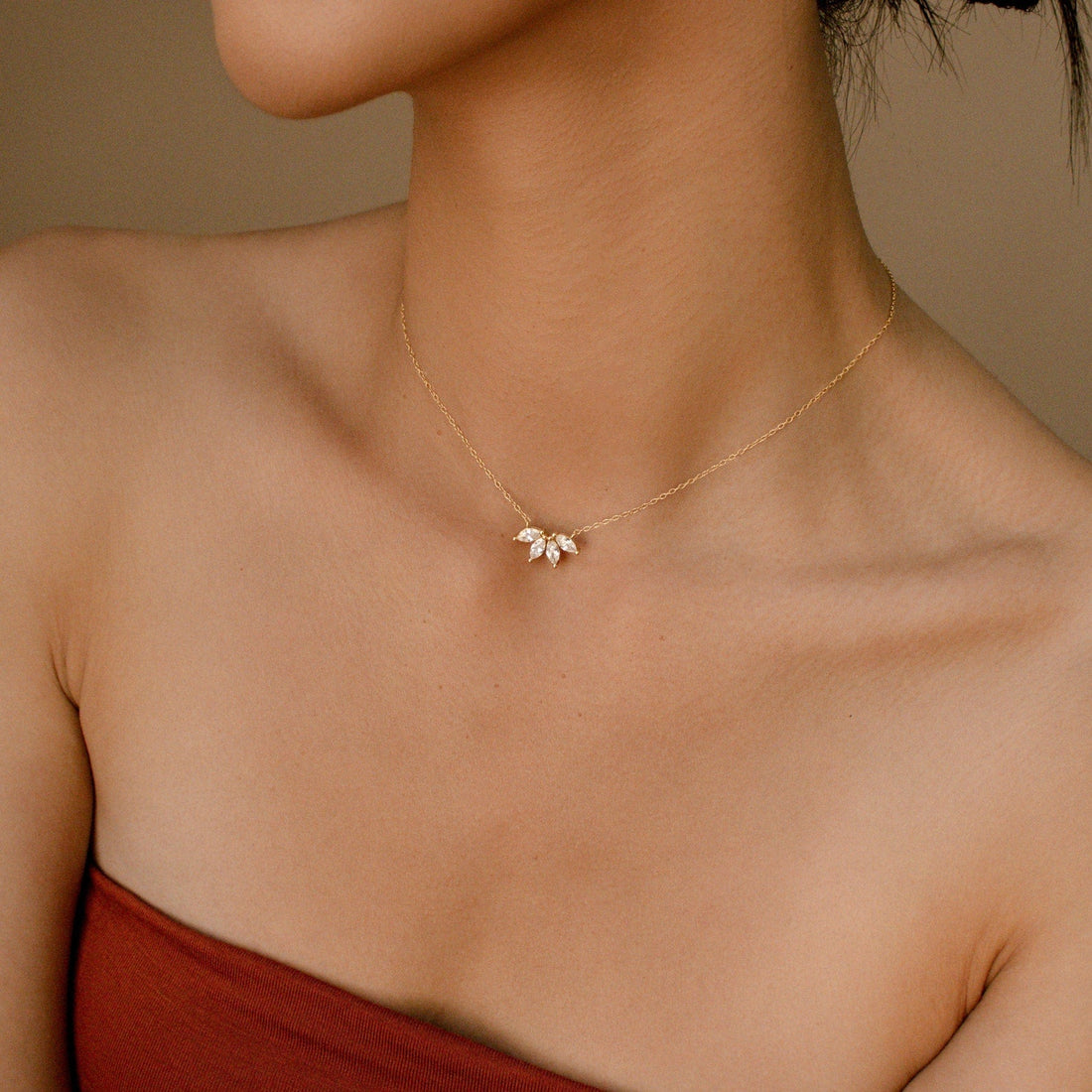 Halskette mit Marquise-Design
