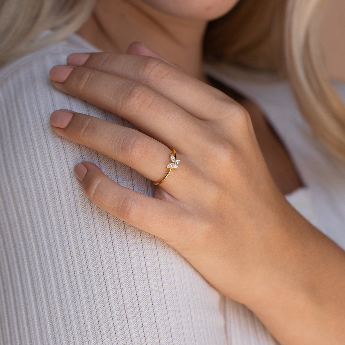 Schmetterling – Stilvoller Ring mit Glanzdetails