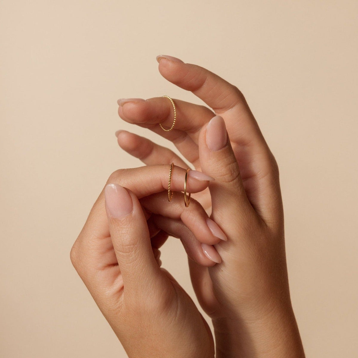 Set aus dünnen Ringen - Stapelringe