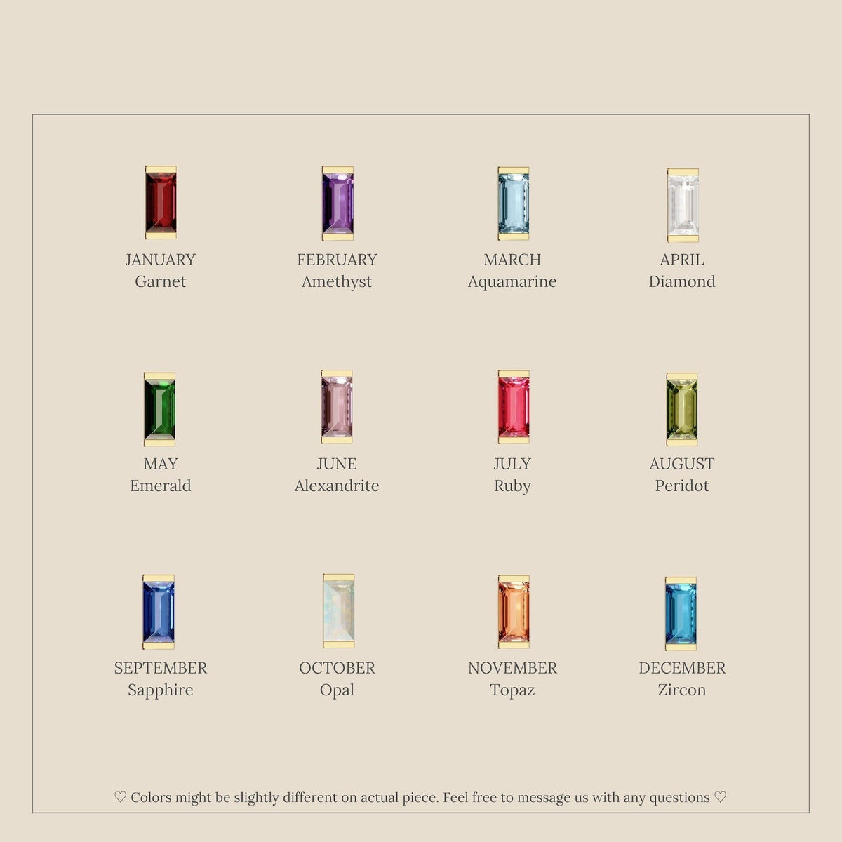 Baguette-Huggies - Elegante Ohrringe