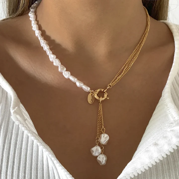 Ella – Anmutige Gold- und Perlenkette