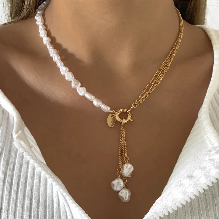 Ella – Anmutige Gold- und Perlenkette