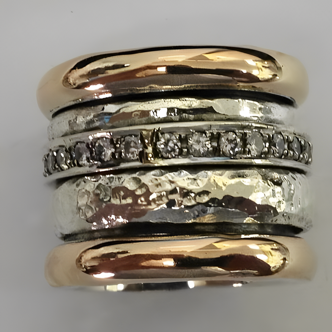 Maellie – Breite Vintage-Ringe aus Gold und Silber