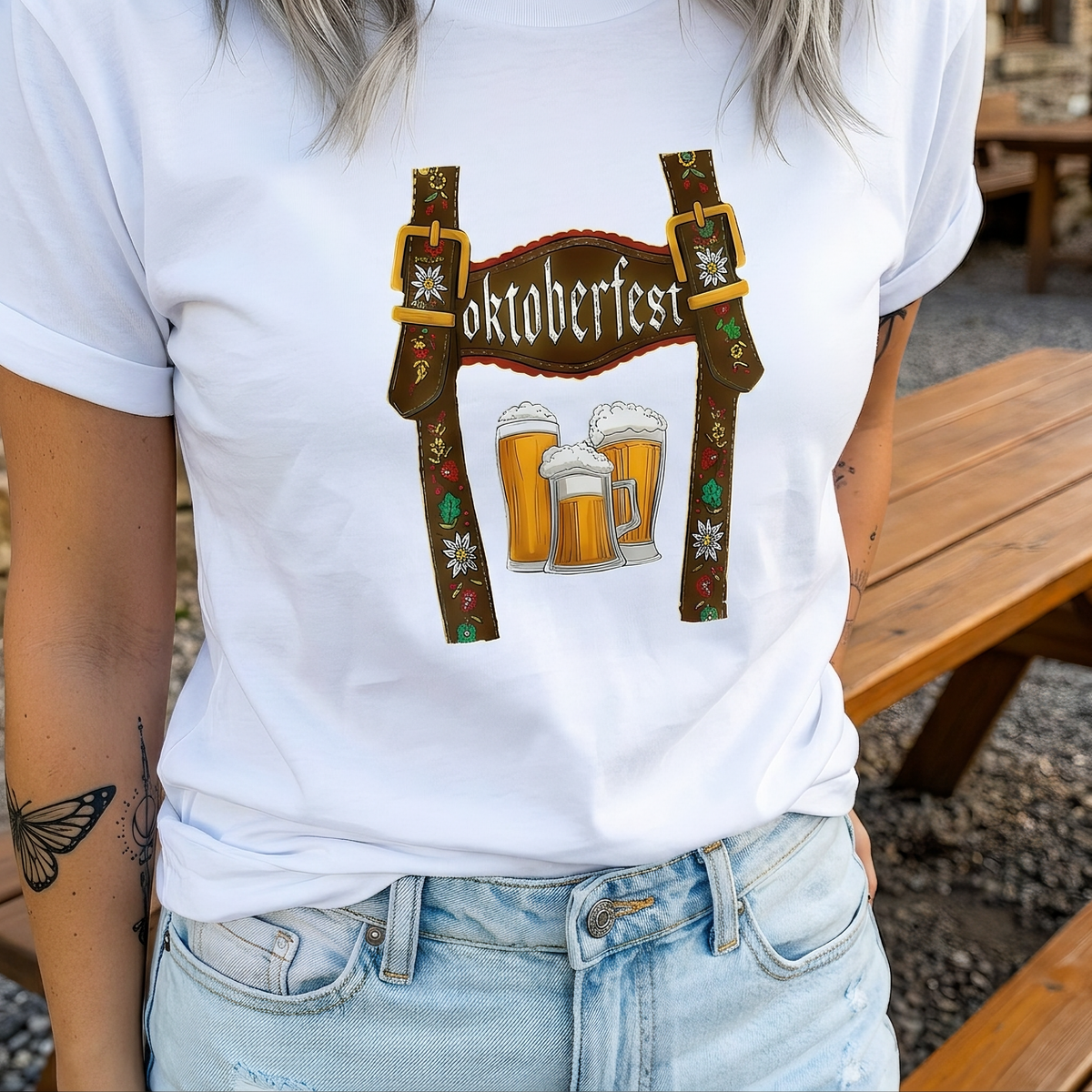 Olivia - Bequemes Oktoberfest-T-Shirt mit Motiv