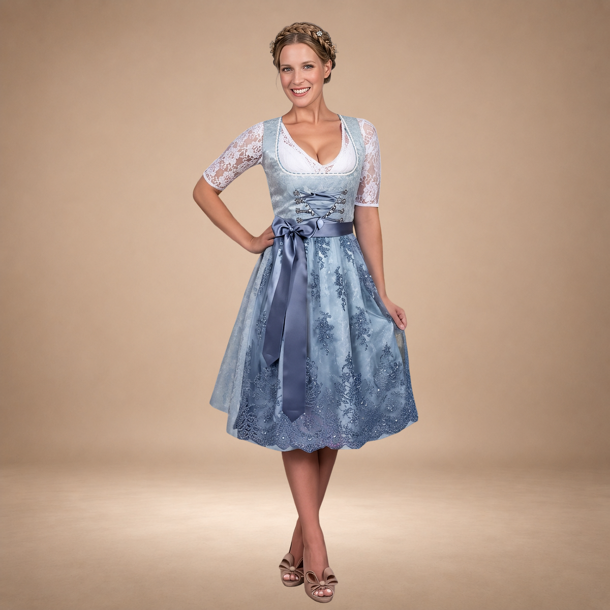 Lucia - Elegantes Trachtenkleid für das Oktoberfest (Futter nicht enthalten)