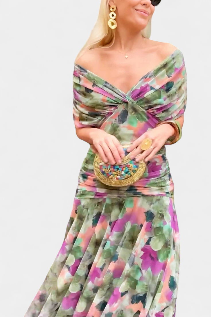 Celine - Elegante Off-Shoulder-Robe