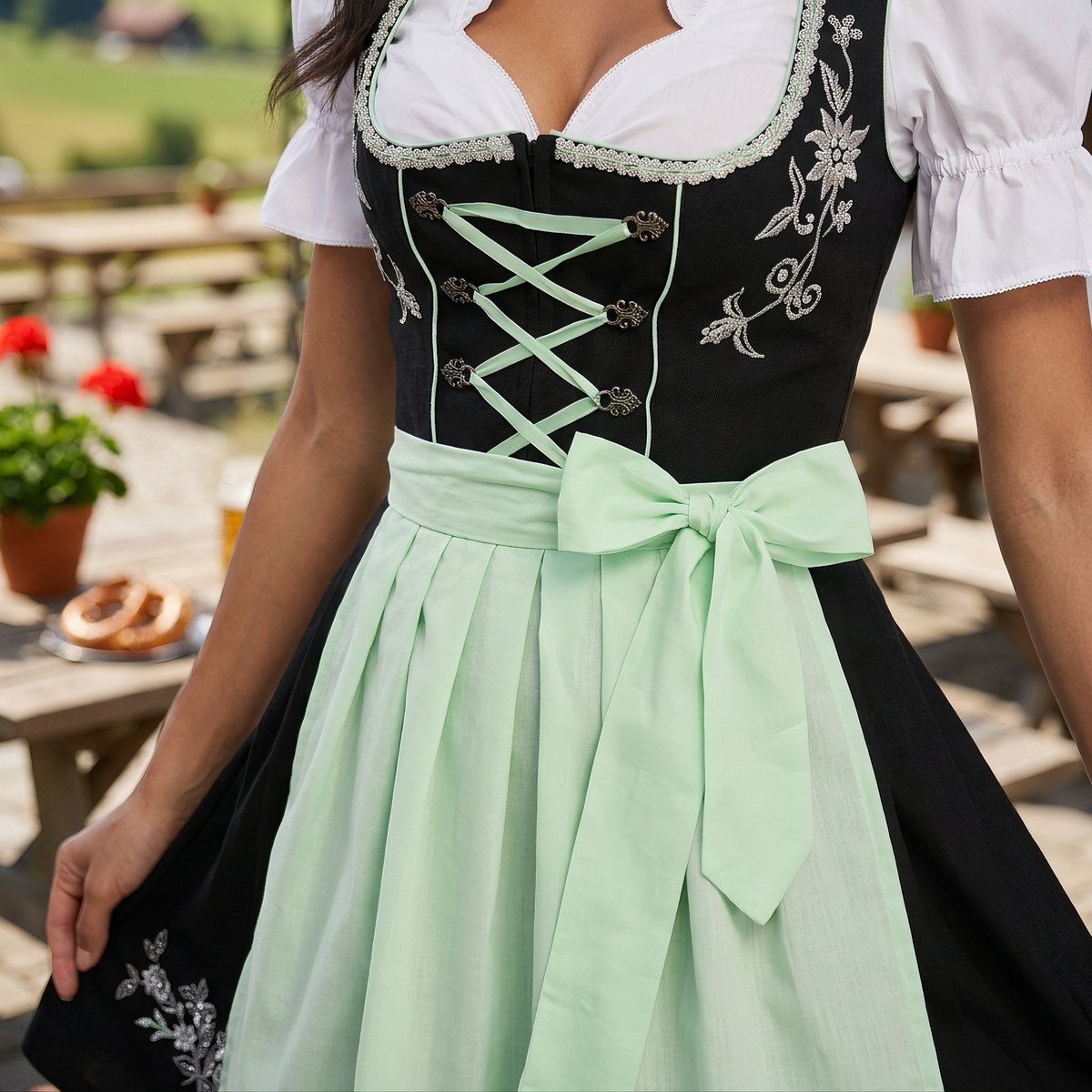 Angela - Klassisches Oktoberfest-Kleid (Futter nicht enthalten)