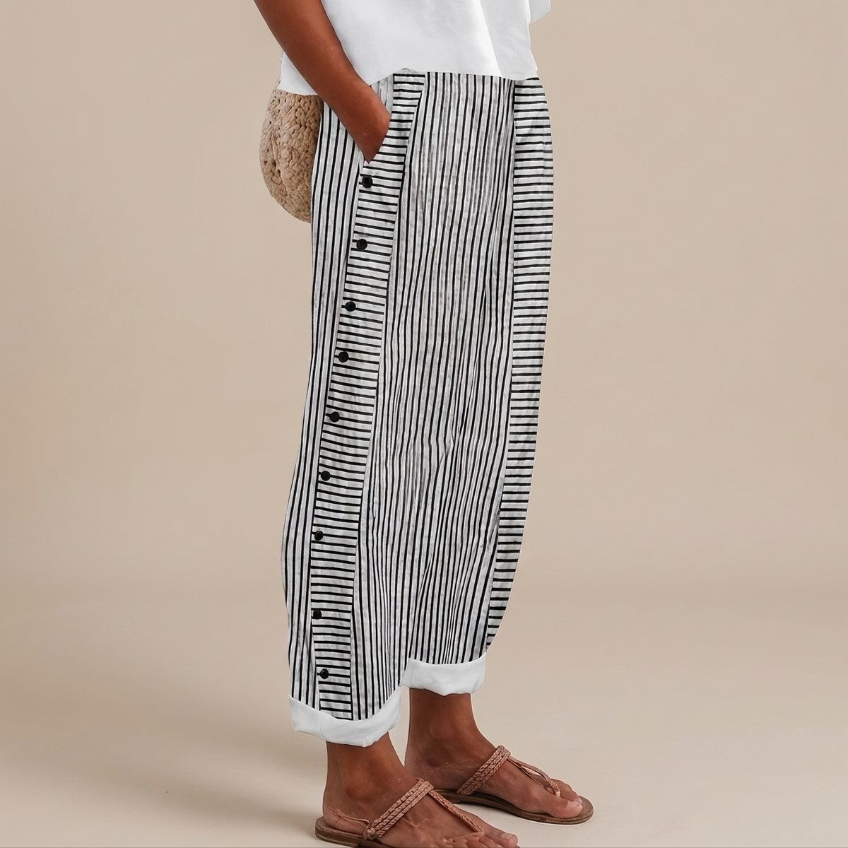 Rachael - Lässig geschnittene Hose mit Taschen an den Seiten