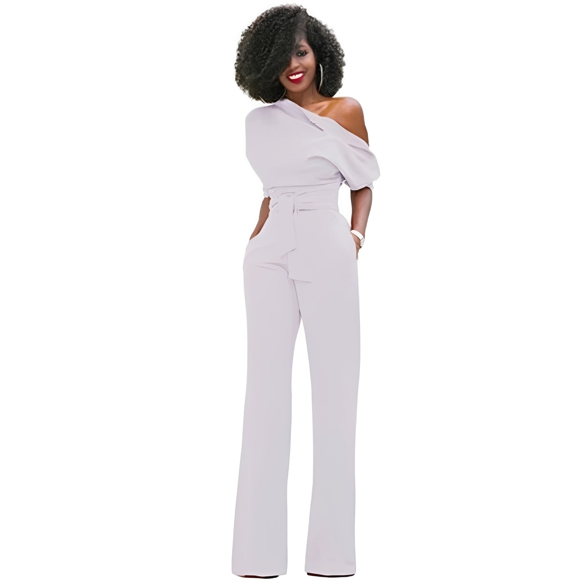 Marie - Stilvoller schulterfreier Jumpsuit für Damen