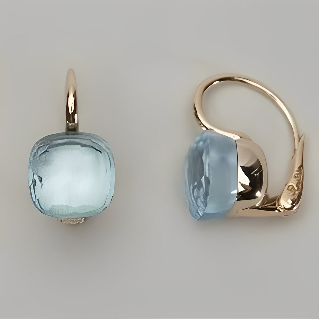 Manon – Vintage Ohrringe mit blauen Akzenten