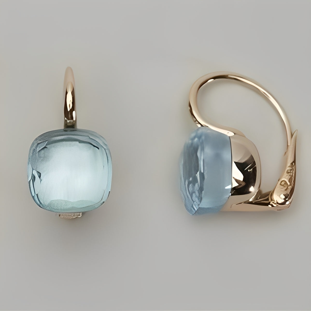 Manon – Vintage Ohrringe mit blauen Akzenten