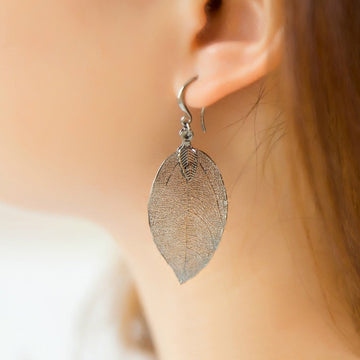Larah – Blatt-Ohrringe im Boho-Stil