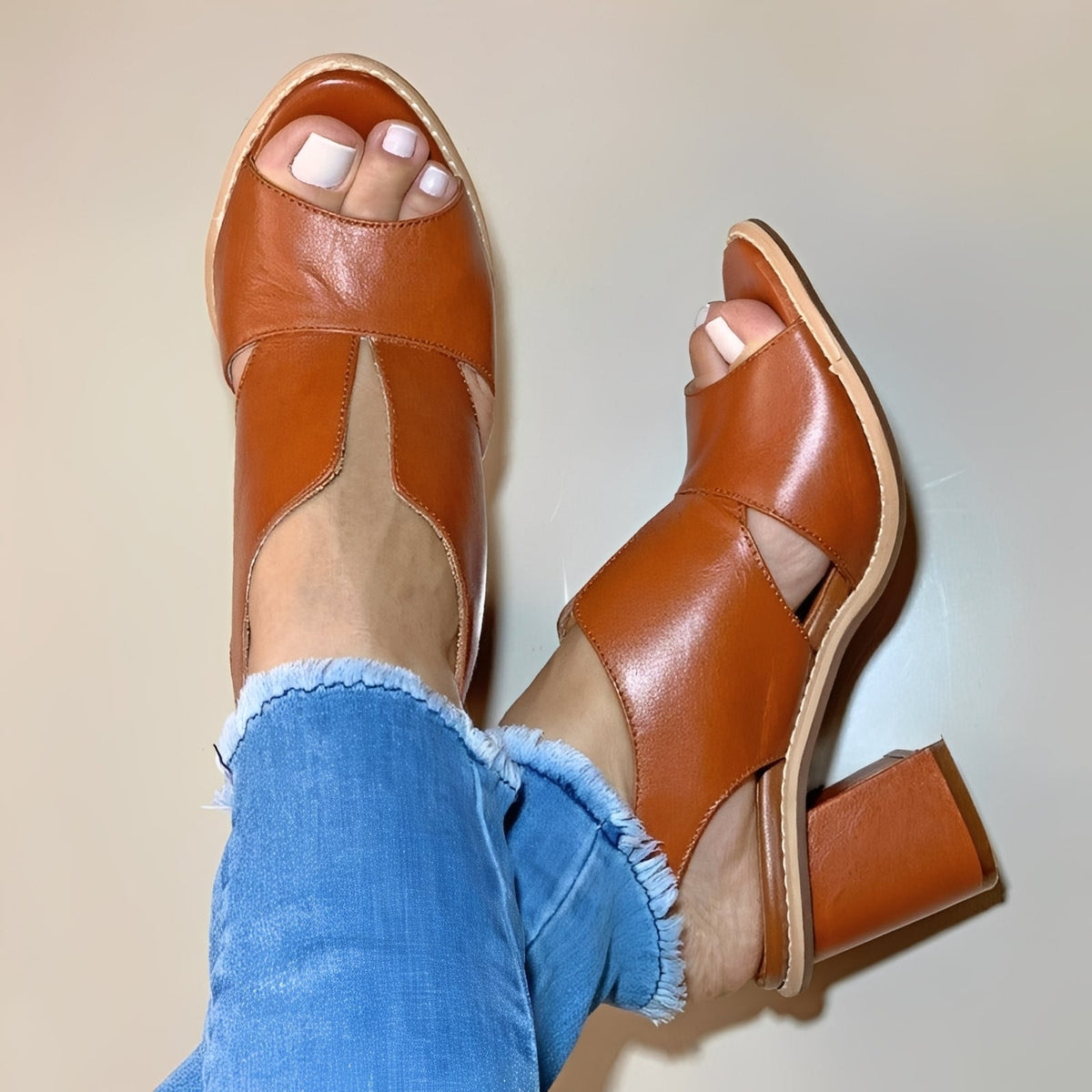 Anita - Modische Peeptoe-Sandalen