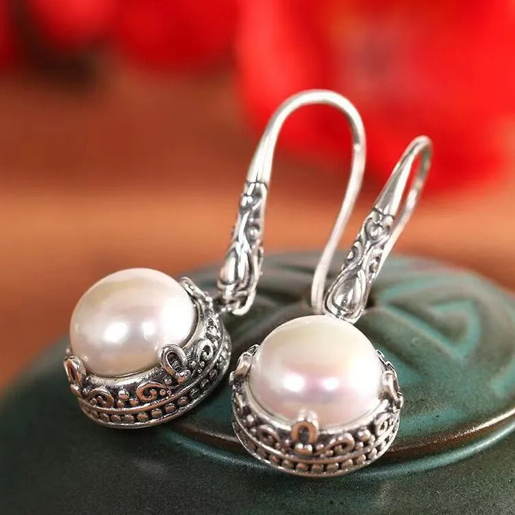 Rosalie – Ohrringe in Silber mit Perlen
