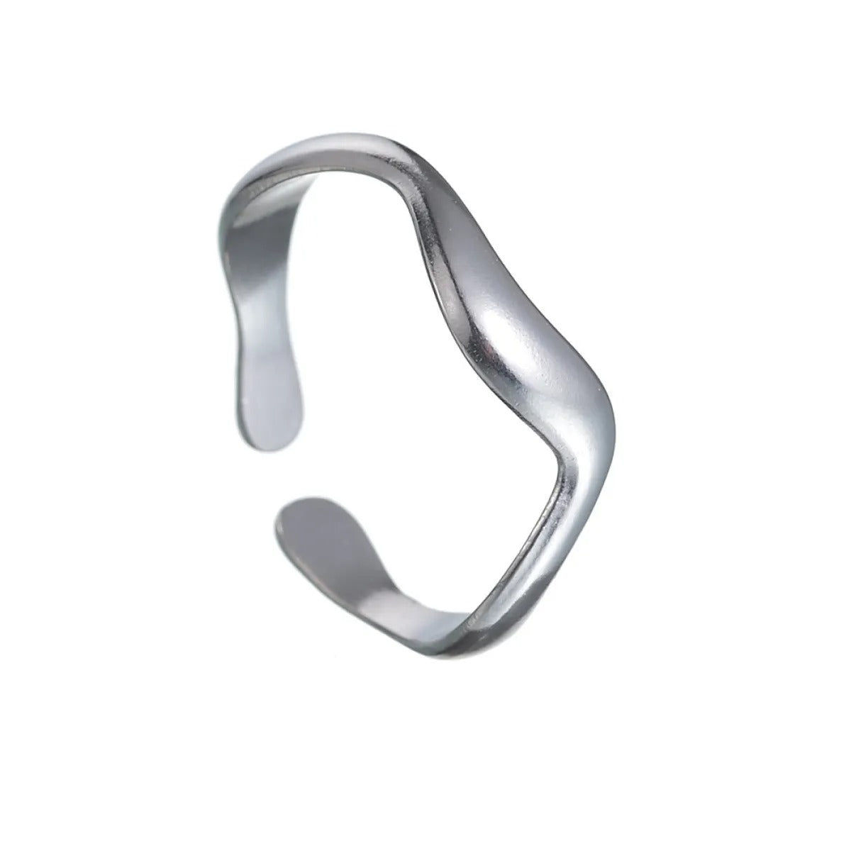 Theva – Offener Ring in Wasserwellen-Optik