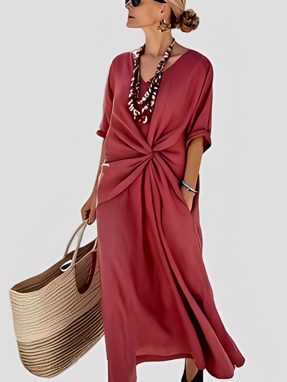 Mabel - Elegantes, lässig geschnittenes Damen-Maxikleid