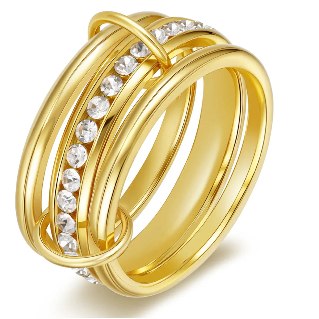 Glenda – Stapelbarer Ring mit funkelnden Details
