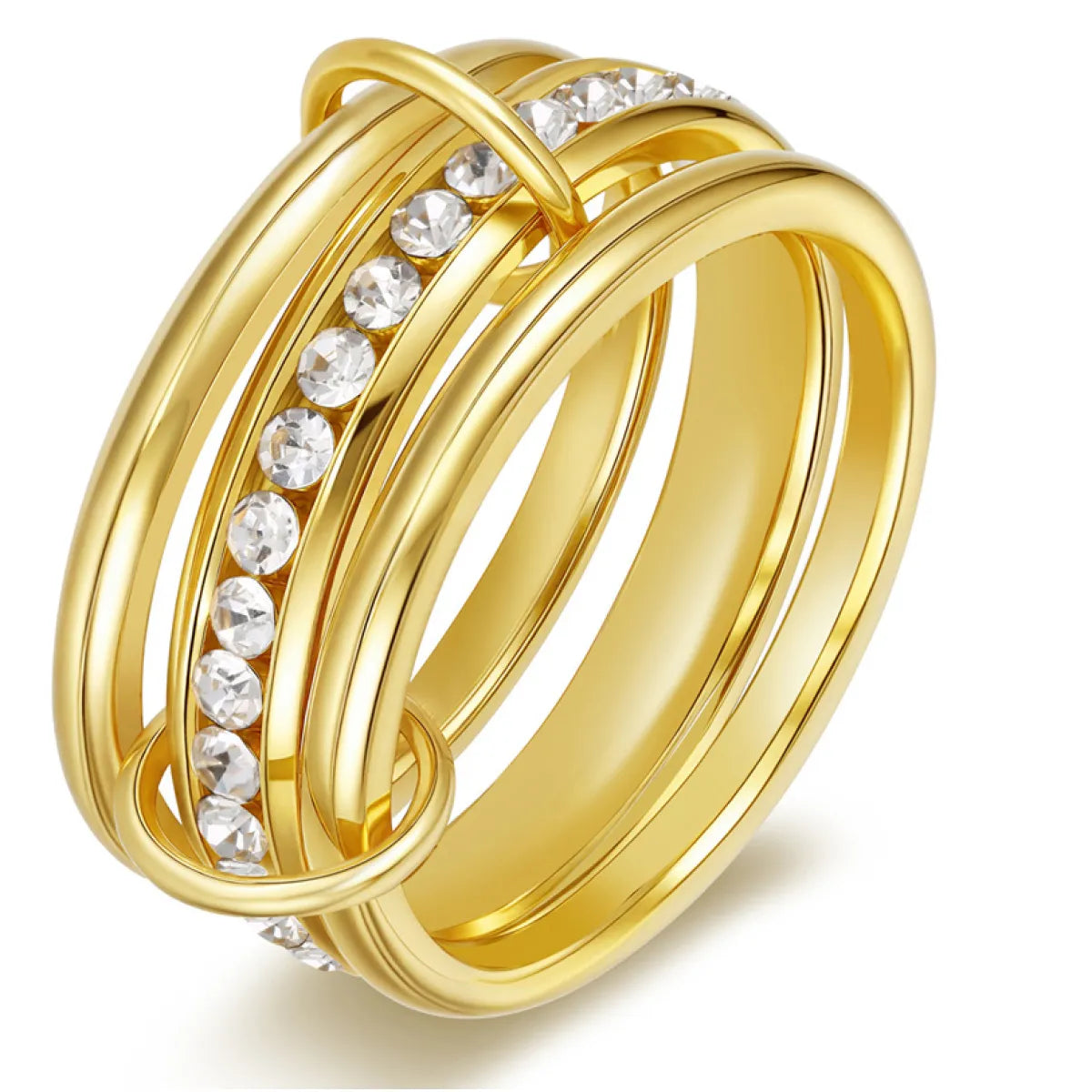 Glenda – Stapelbarer Ring mit funkelnden Details