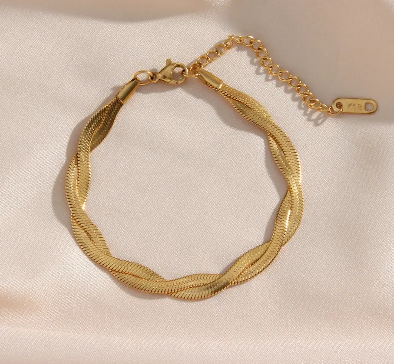 Alina – Stilvolles, geflochtenes Halsketten- und Armbandset