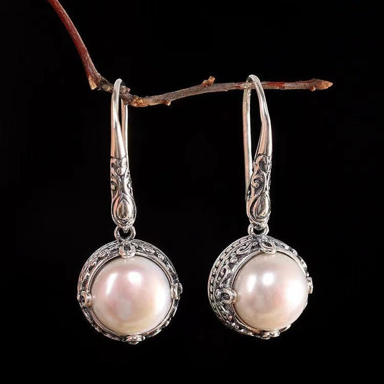 Rosalie – Ohrringe in Silber mit Perlen