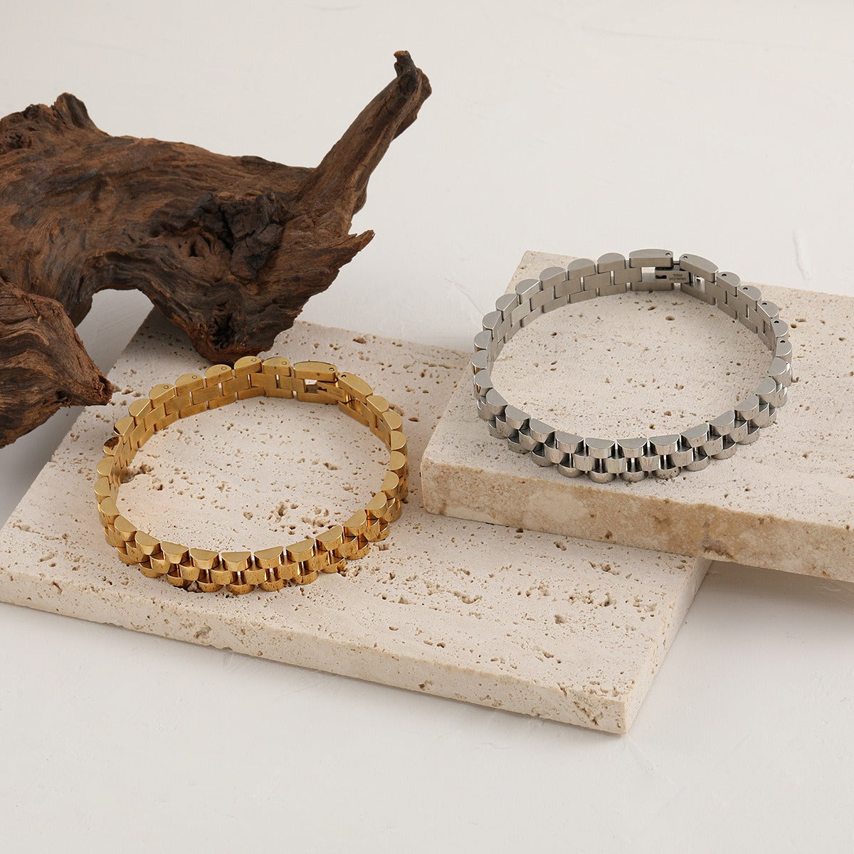 Bianca – Kubanisches Kettenarmband im Uhrenstil