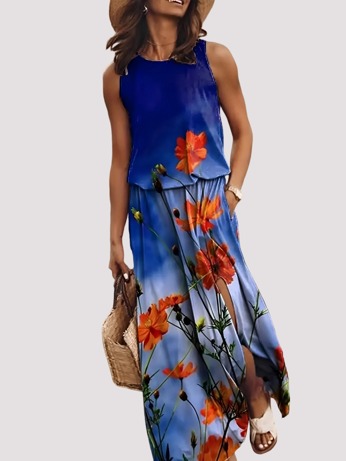 Halle - Schickes, ärmelloses Damen-Maxikleid