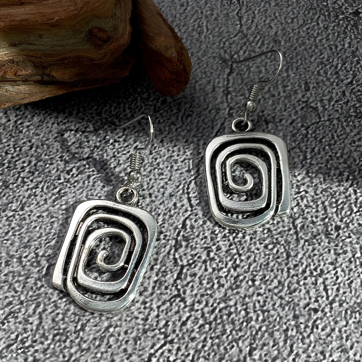 Kaia – Boho-Ohrringe aus Silber mit Spiralmotiv