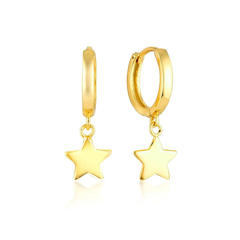 Stellia – Ohrringe in Sternform mit fünf Spitzen aus Gold