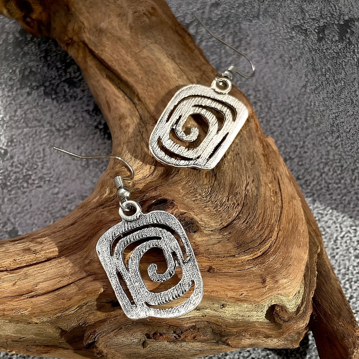 Kaia – Boho-Ohrringe aus Silber mit Spiralmotiv