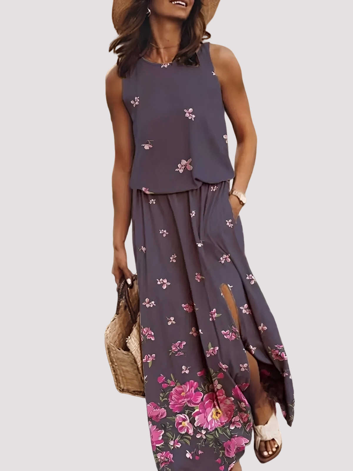 Halle - Schickes, ärmelloses Damen-Maxikleid