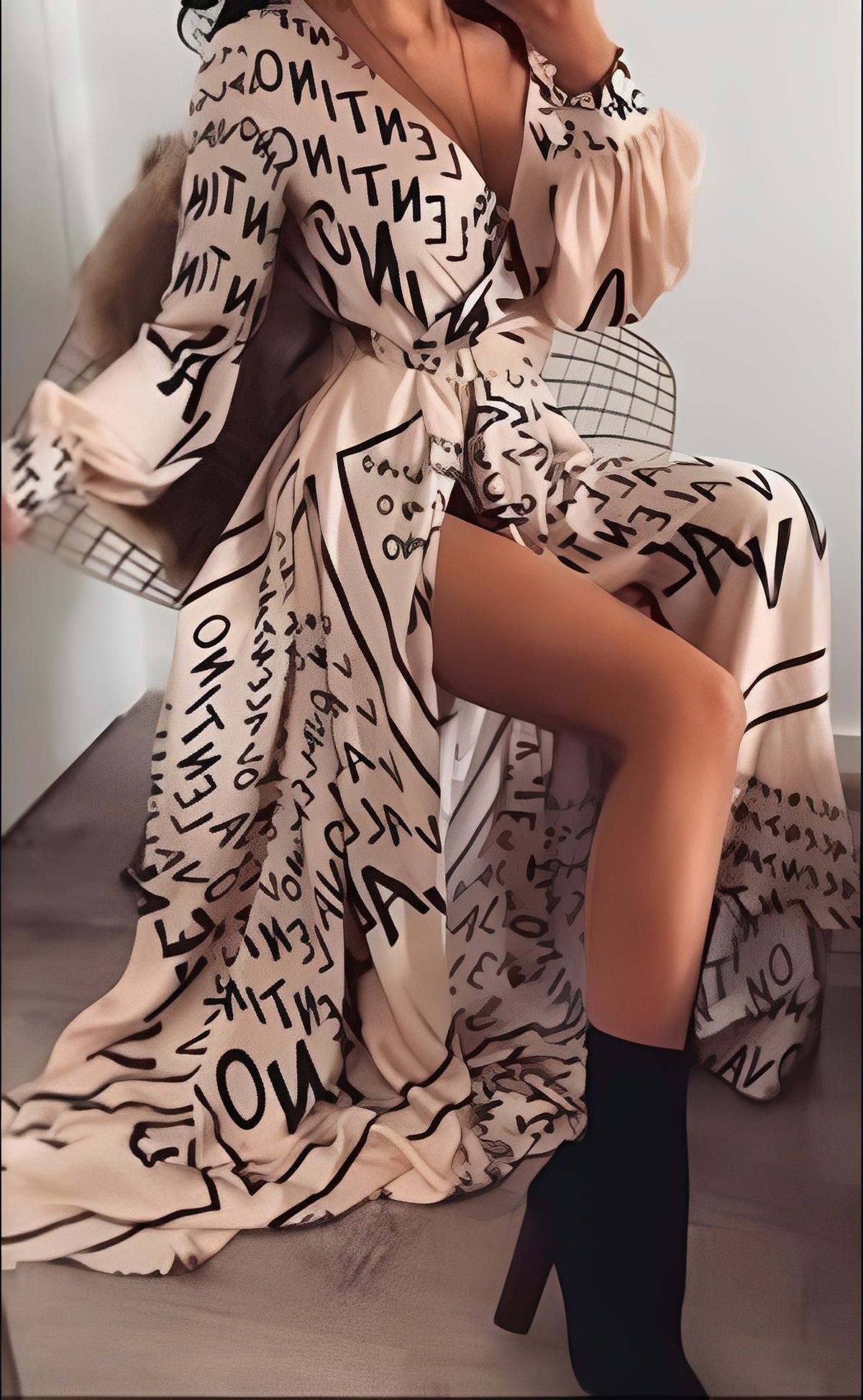 Stacey - Stilvolles Maxikleid mit Schlitz für Damen