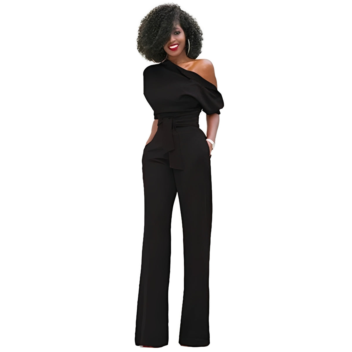 Marie - Stilvoller schulterfreier Jumpsuit für Damen