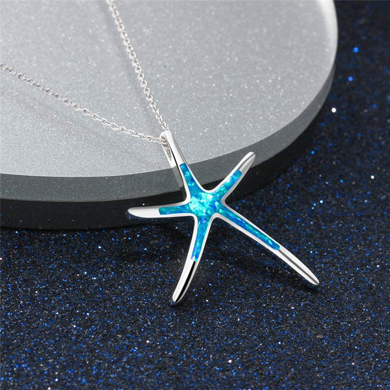 Starla – Halskette mit Seestern und blauem Detail