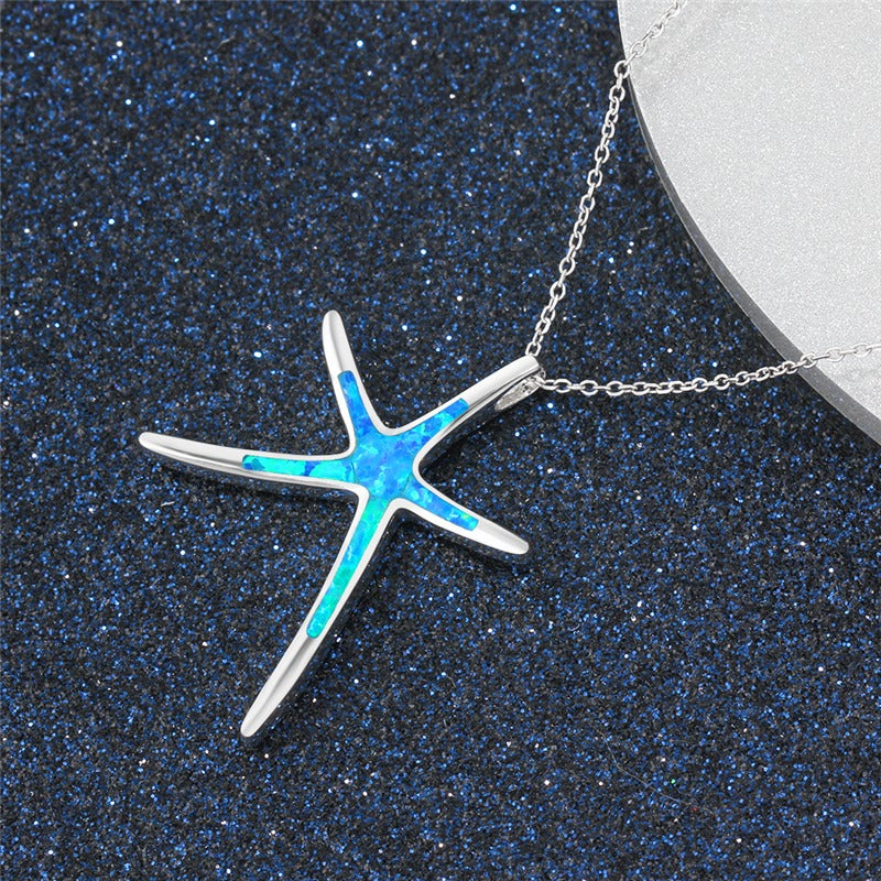 Starla – Halskette mit Seestern und blauem Detail