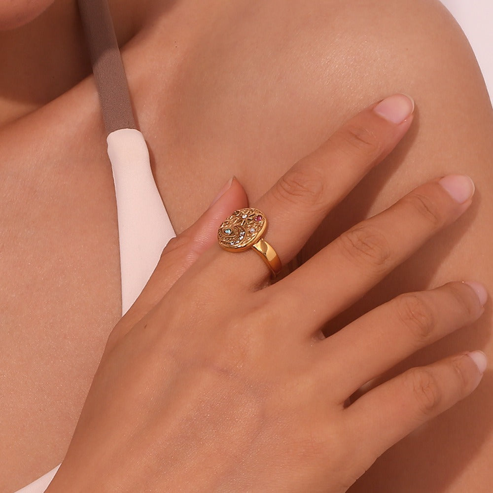 Solenya – Ring mit Sonnen-Mond-Motiv