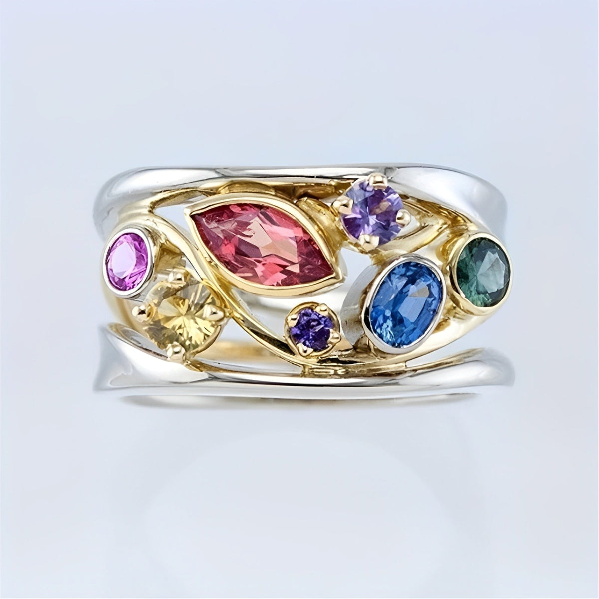 Zelina – Vintage-Ring mit bunten Akzenten