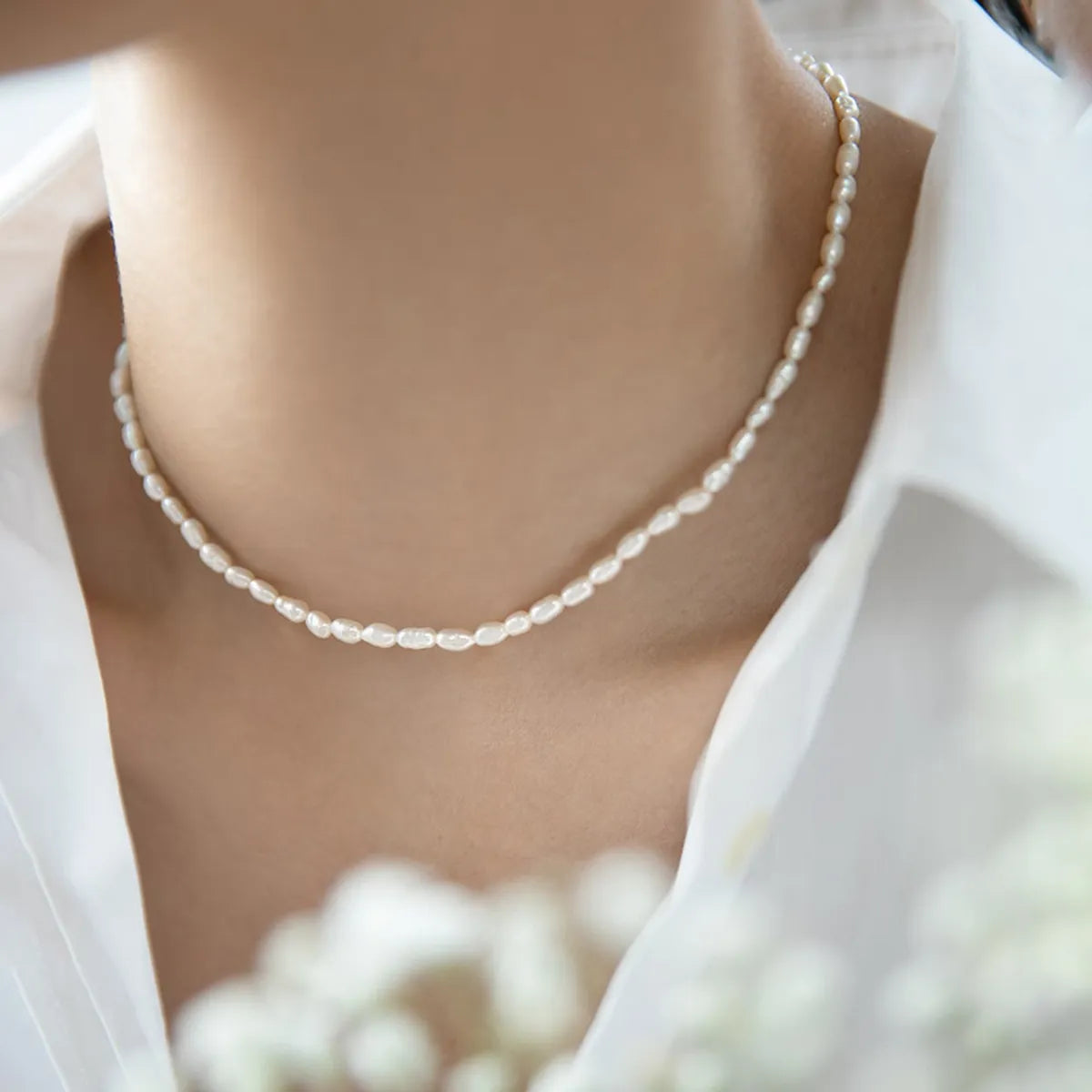 Olivia – Stilvolle Perlenhalskette