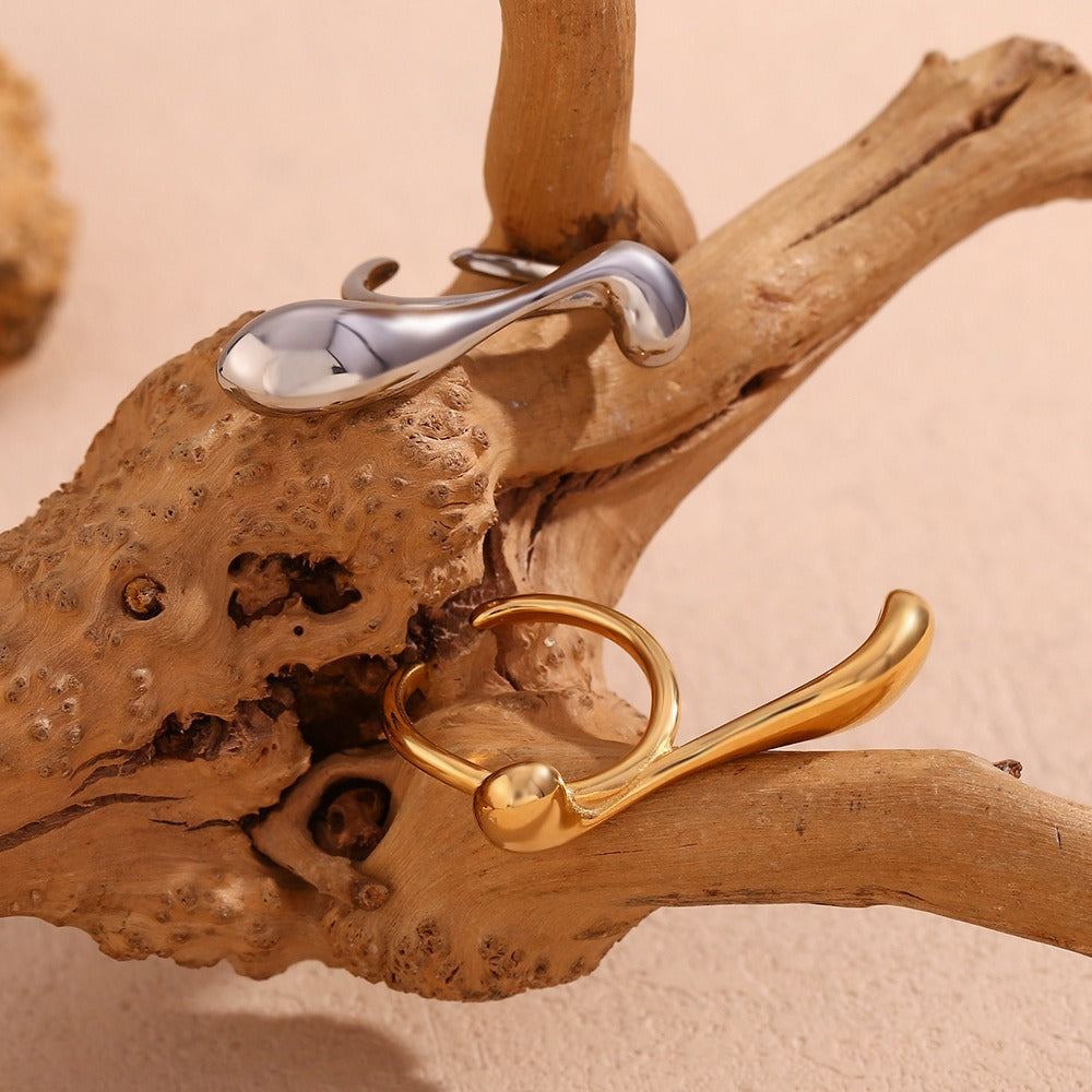 Holly – Offener Ring mit unregelmäßigem Tropfen