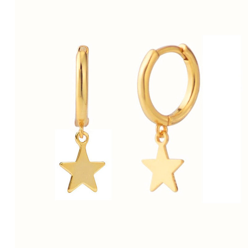 Stellia – Ohrringe in Sternform mit fünf Spitzen aus Gold