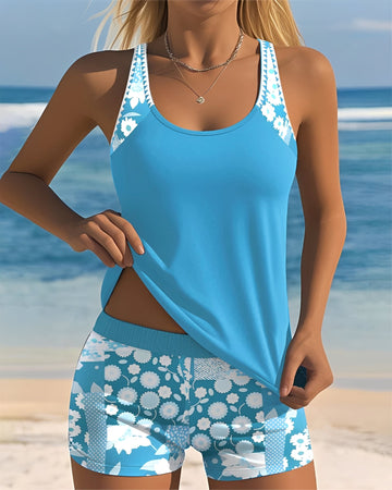Annie - Stilvolles Tankini-Badeanzug-Set mit Muster für Frauen