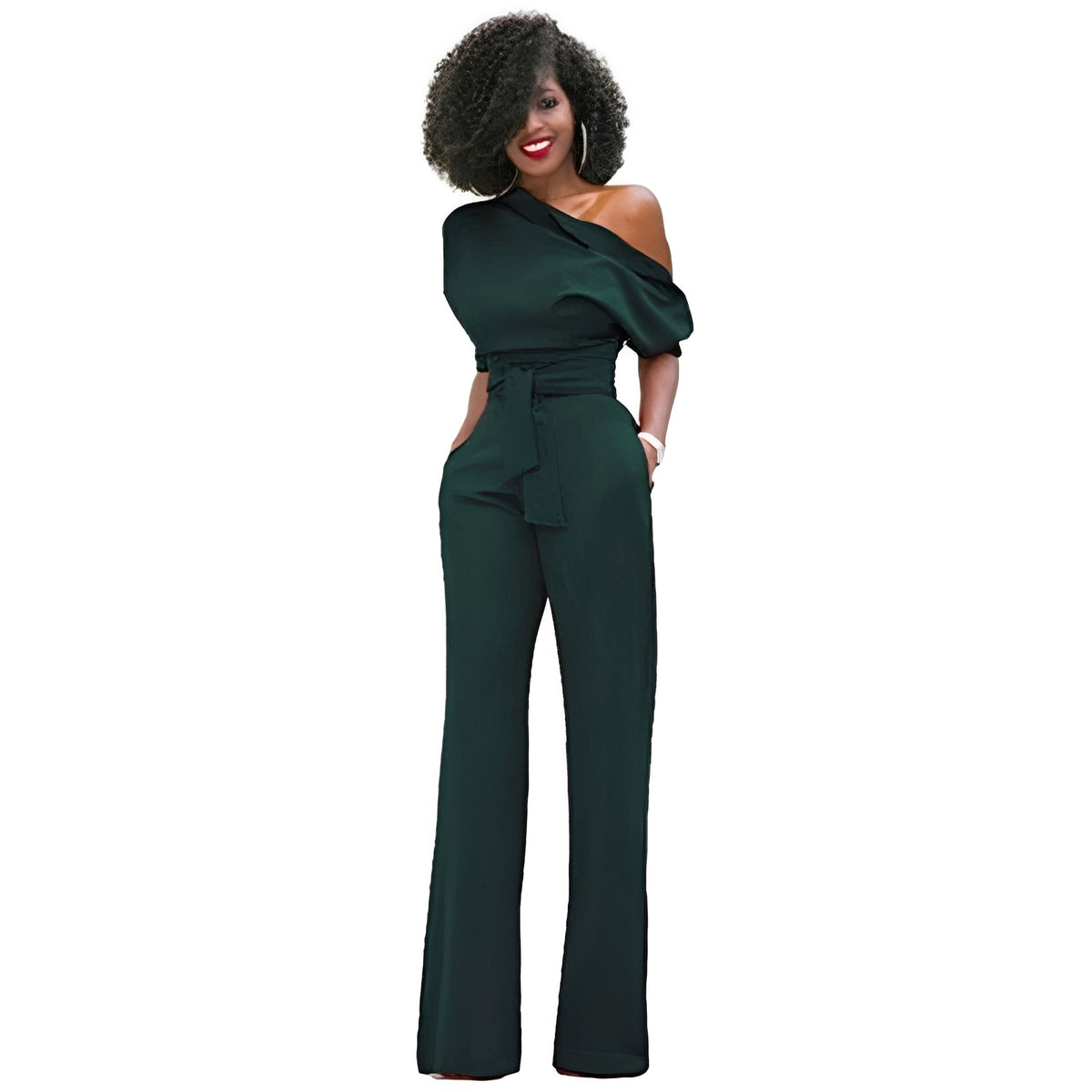 Marie - Stilvoller schulterfreier Jumpsuit für Damen
