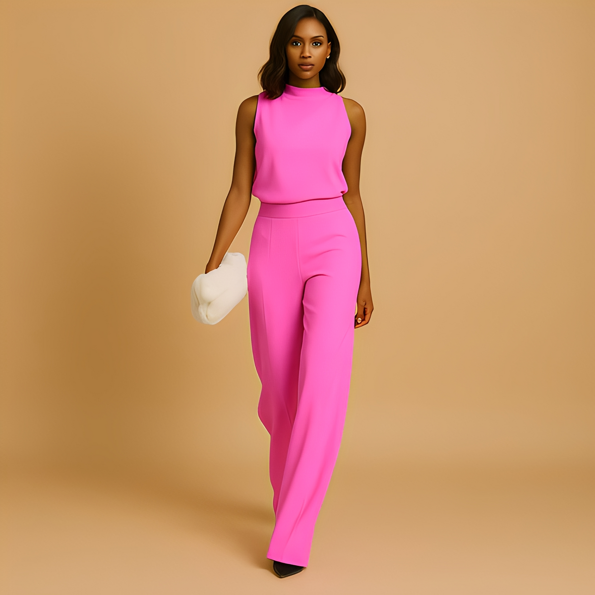Almerra - Ärmelloser Jumpsuit mit weitem Bein für Damen