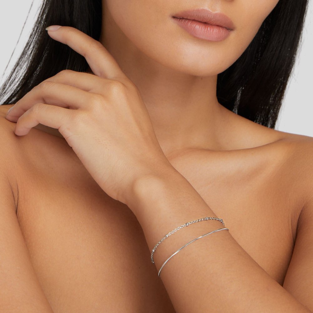 Oya - Mehrlagiges Silberarmband